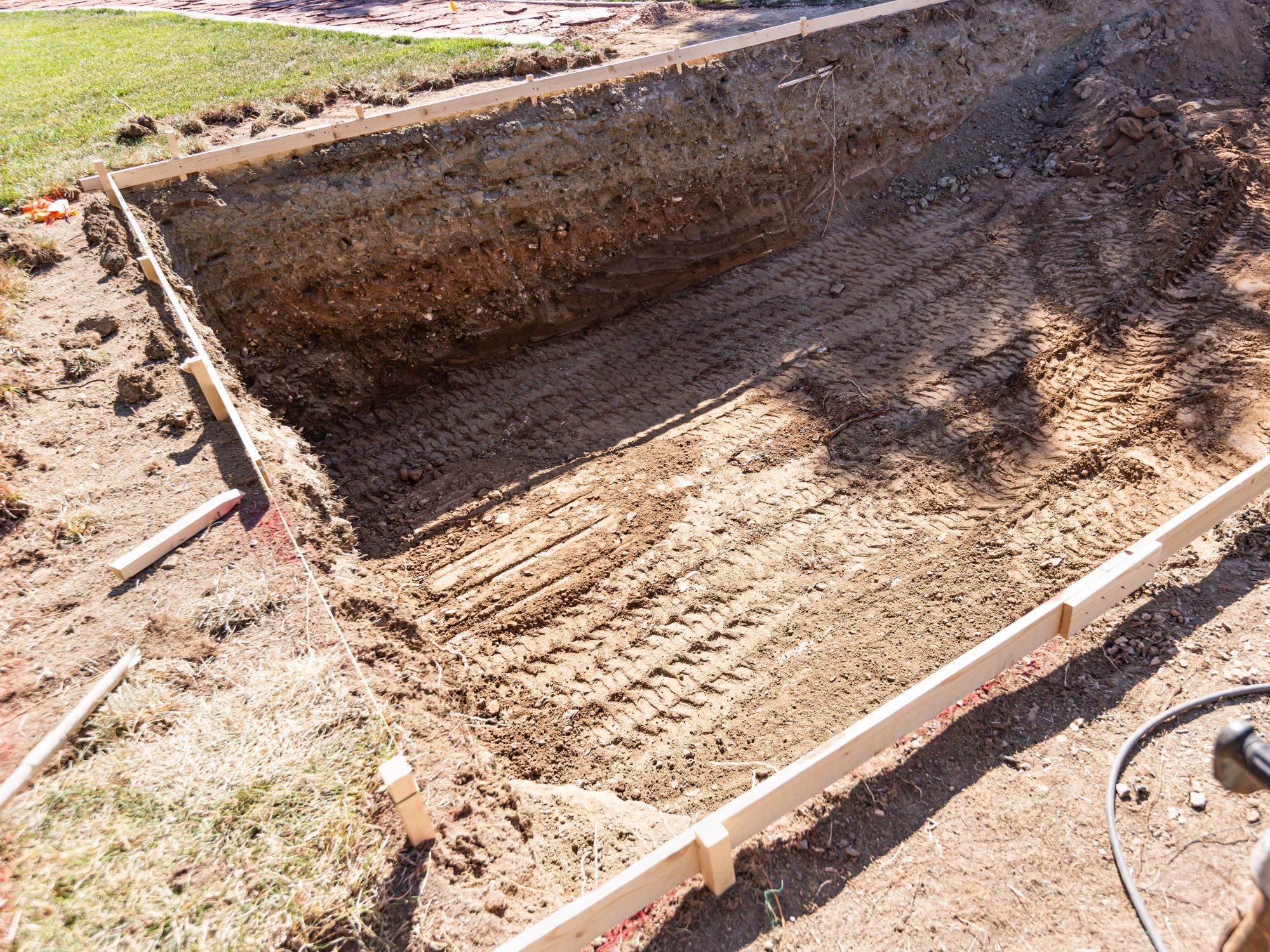 Completed pool excavation